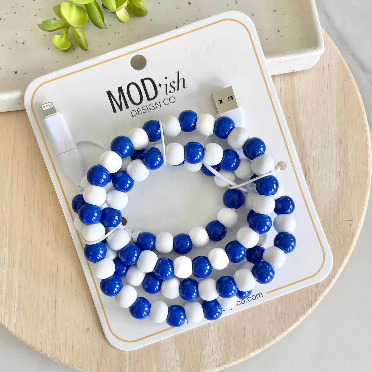 Beaded Phone Charger - ROYALS