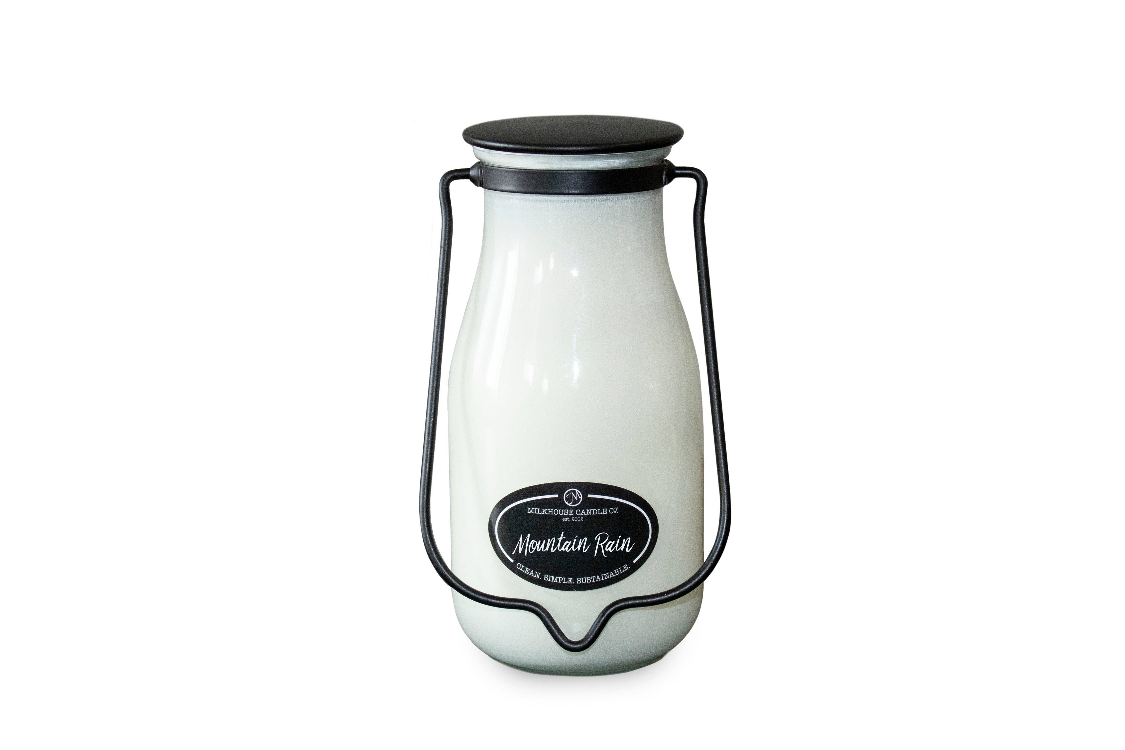 14 oz Milkbottle Candle: Mountain Rain