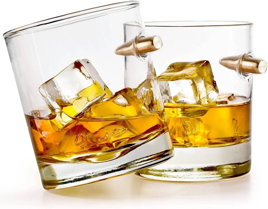 Unique Bullet Whiskey Glass Cool Drinking Glasses 12 oz