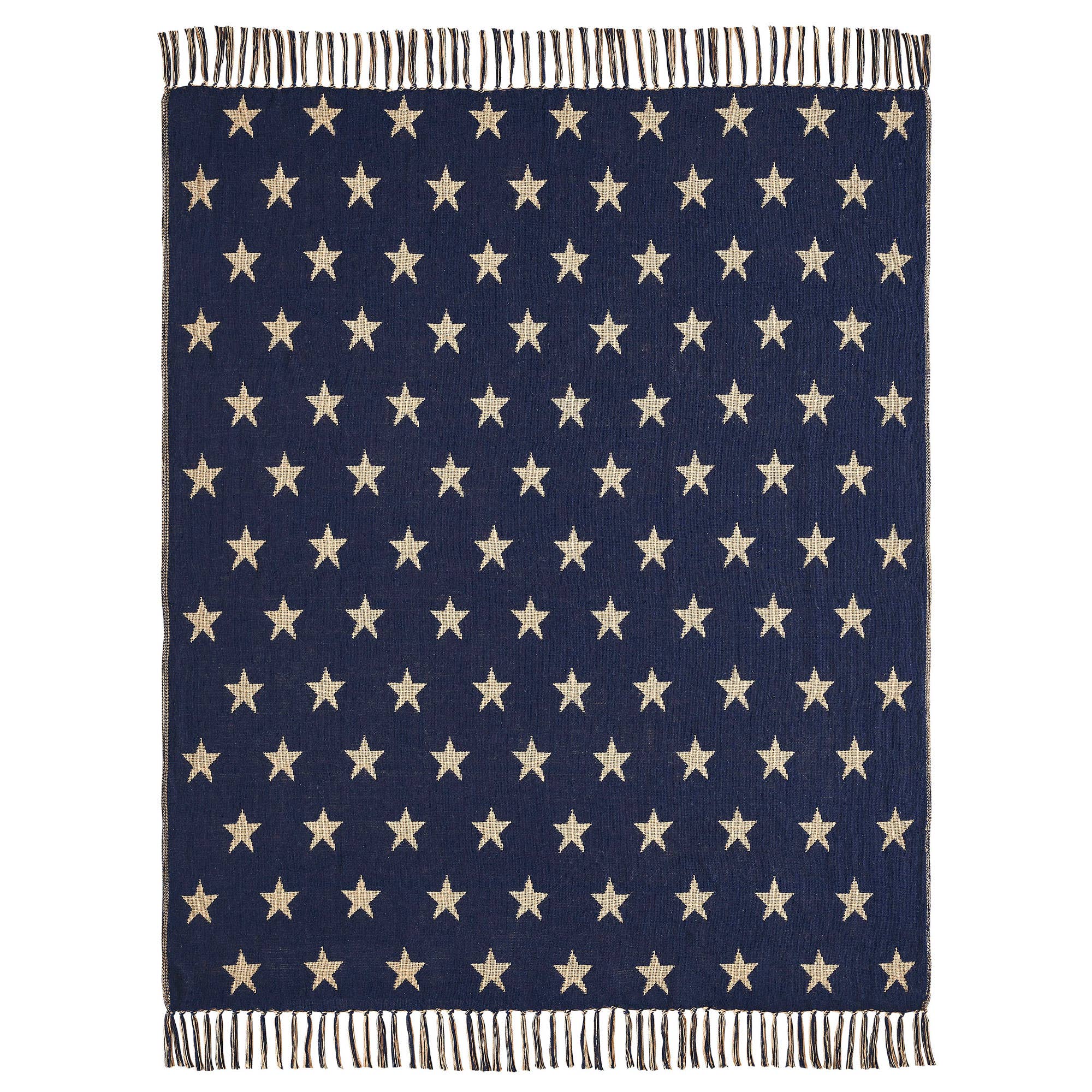 Patriotic Star Woven Throw Blanket 50x60 Americana