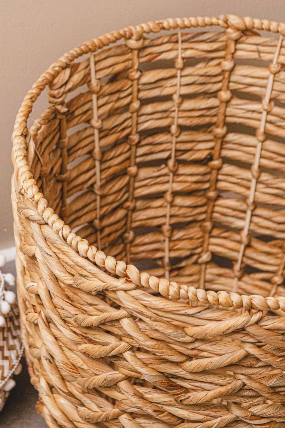 Water Hyacinth Storage Basket – Nursery & Home Organizer