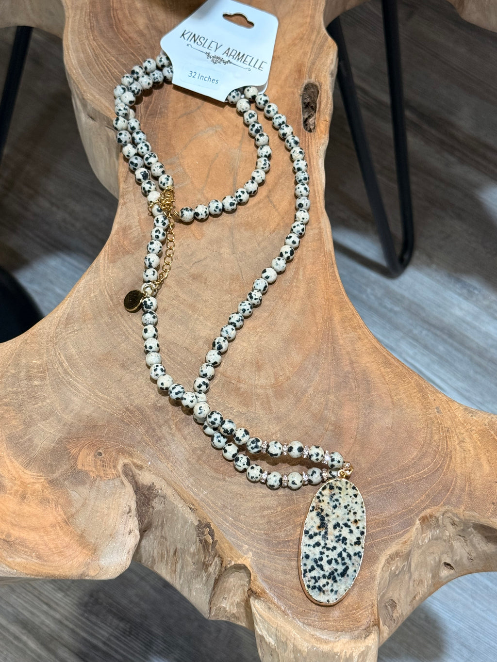 Kinsley Armelle Montana Collection Speckle Beaded Necklace 32”