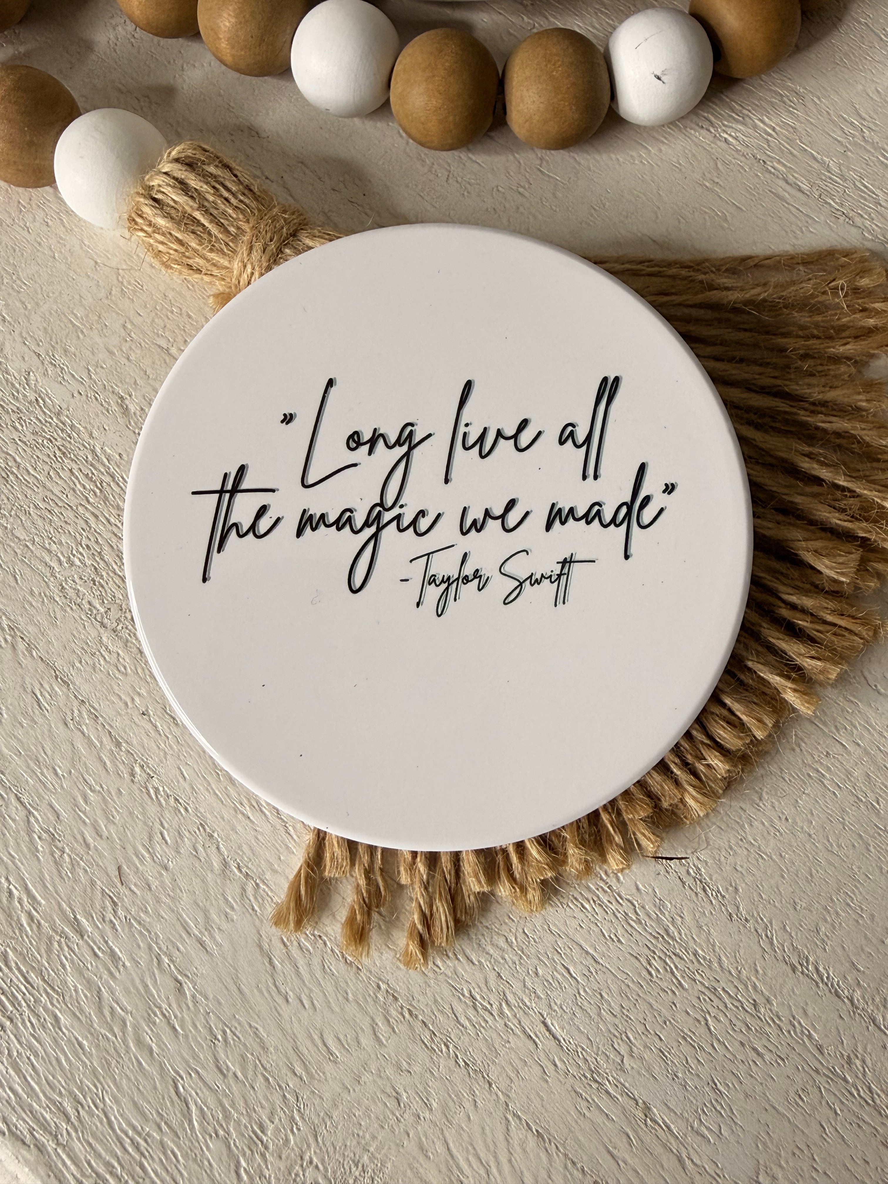 Long Live TS Ceramic Coaster