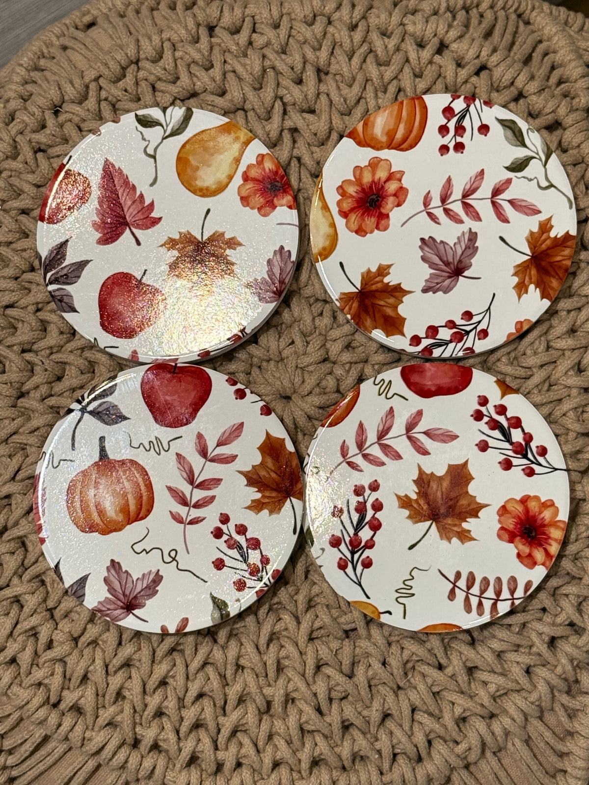 Autumn Foliage Ceramic Coaster
