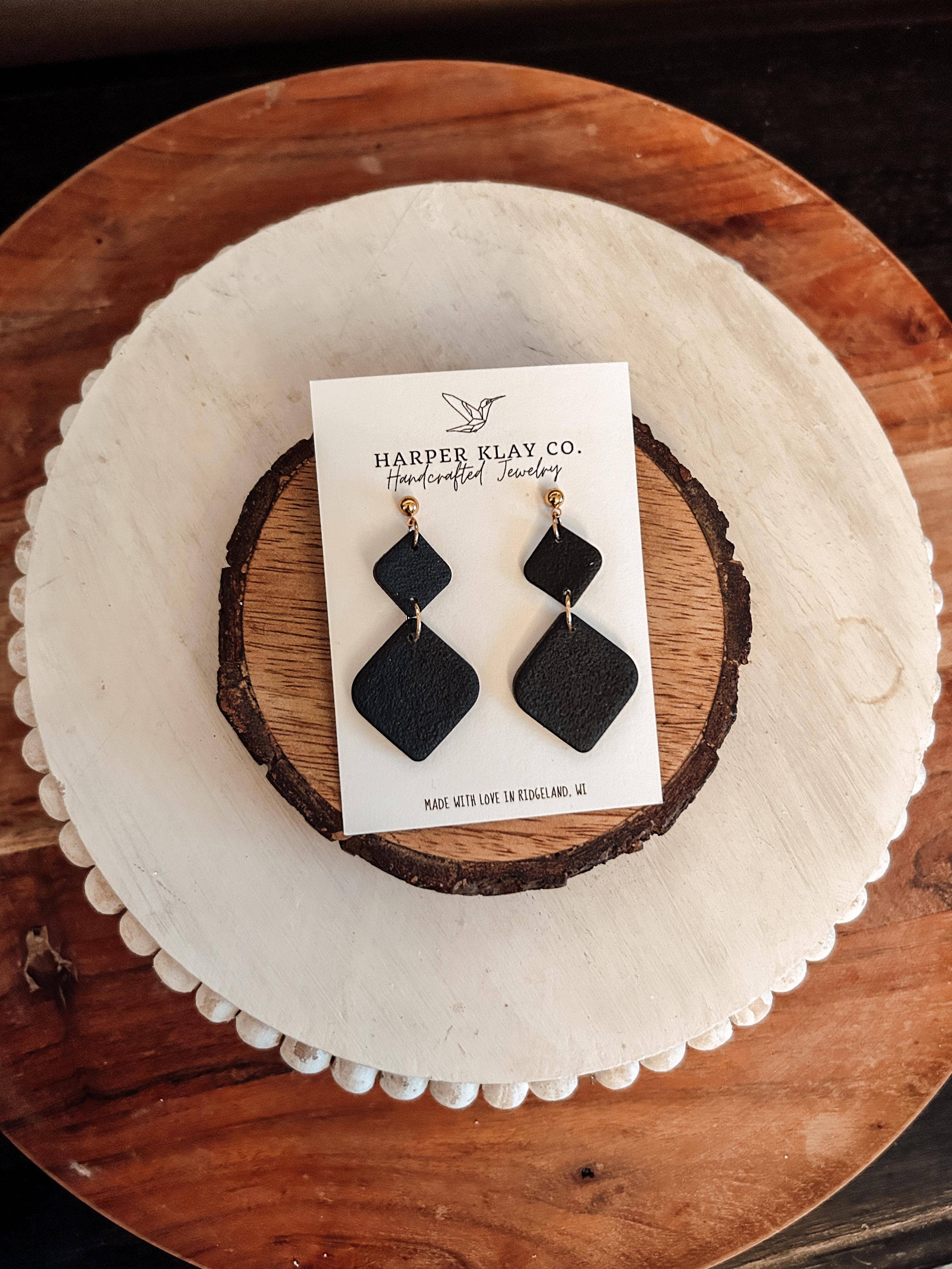 The Lynsey Set- Polymer Clay Dangle Earrings