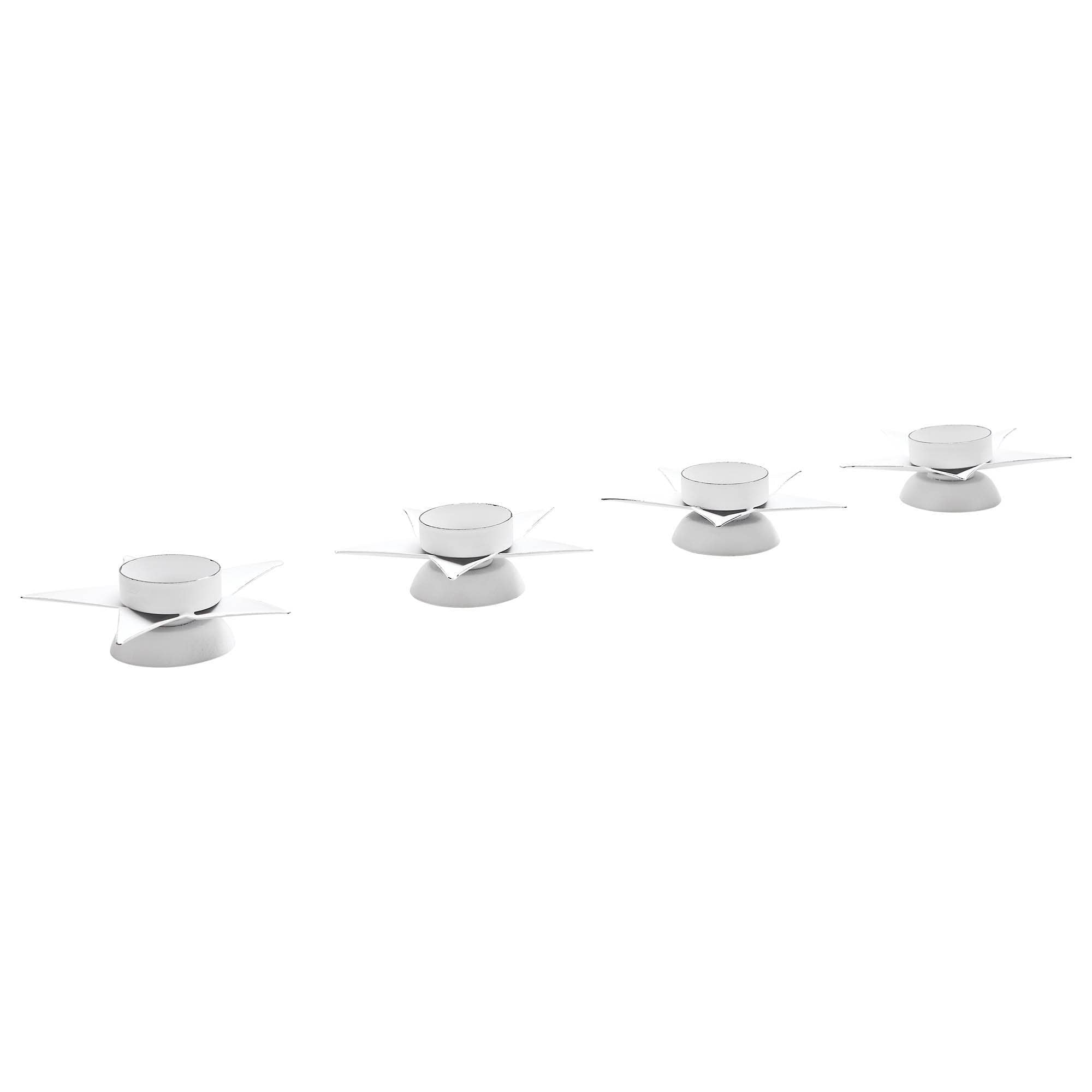 Tealight Holder Star Antique White 1.5x5x5