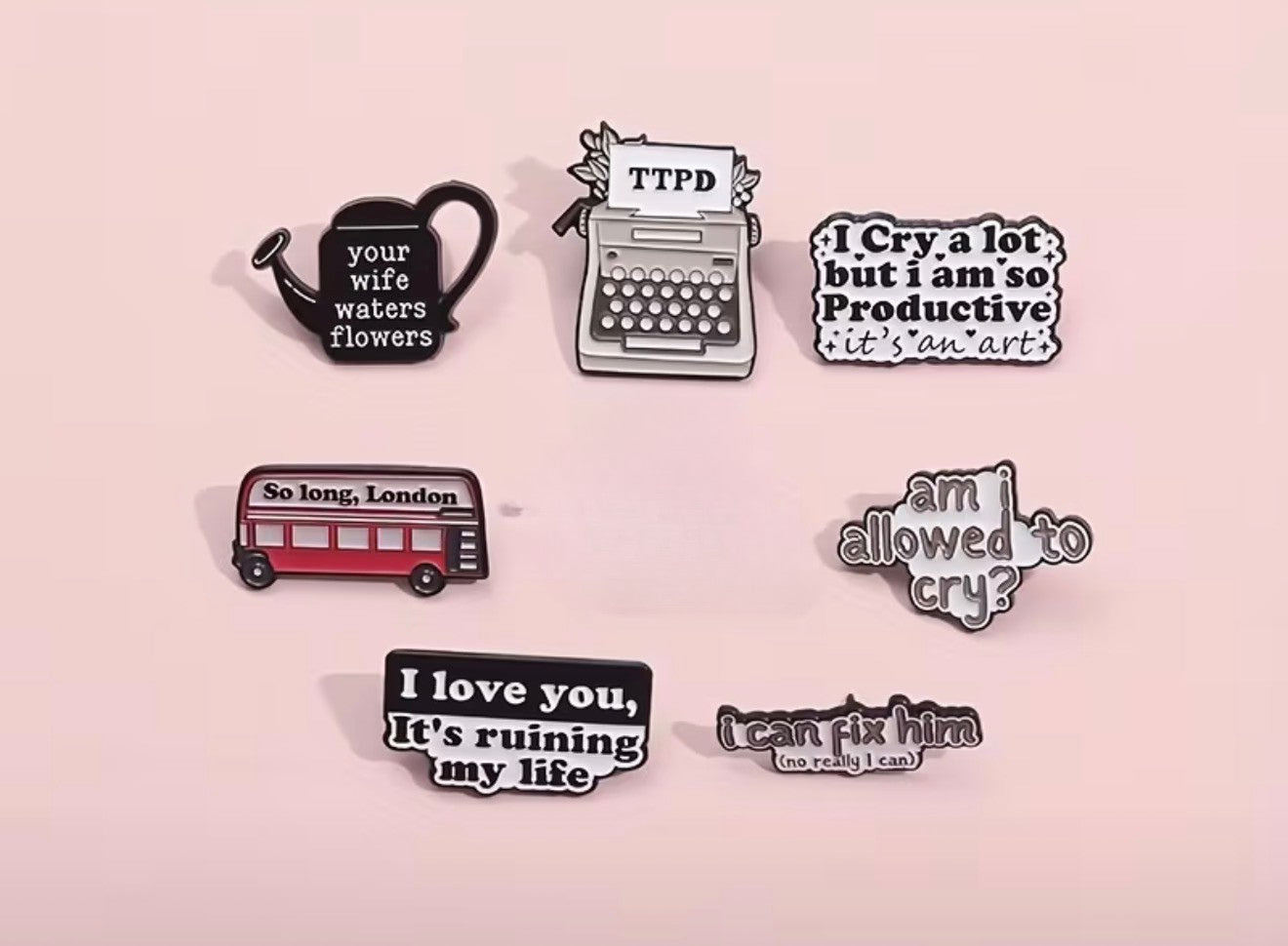 TTPD Variety Taylor Swift Pin / Brooch