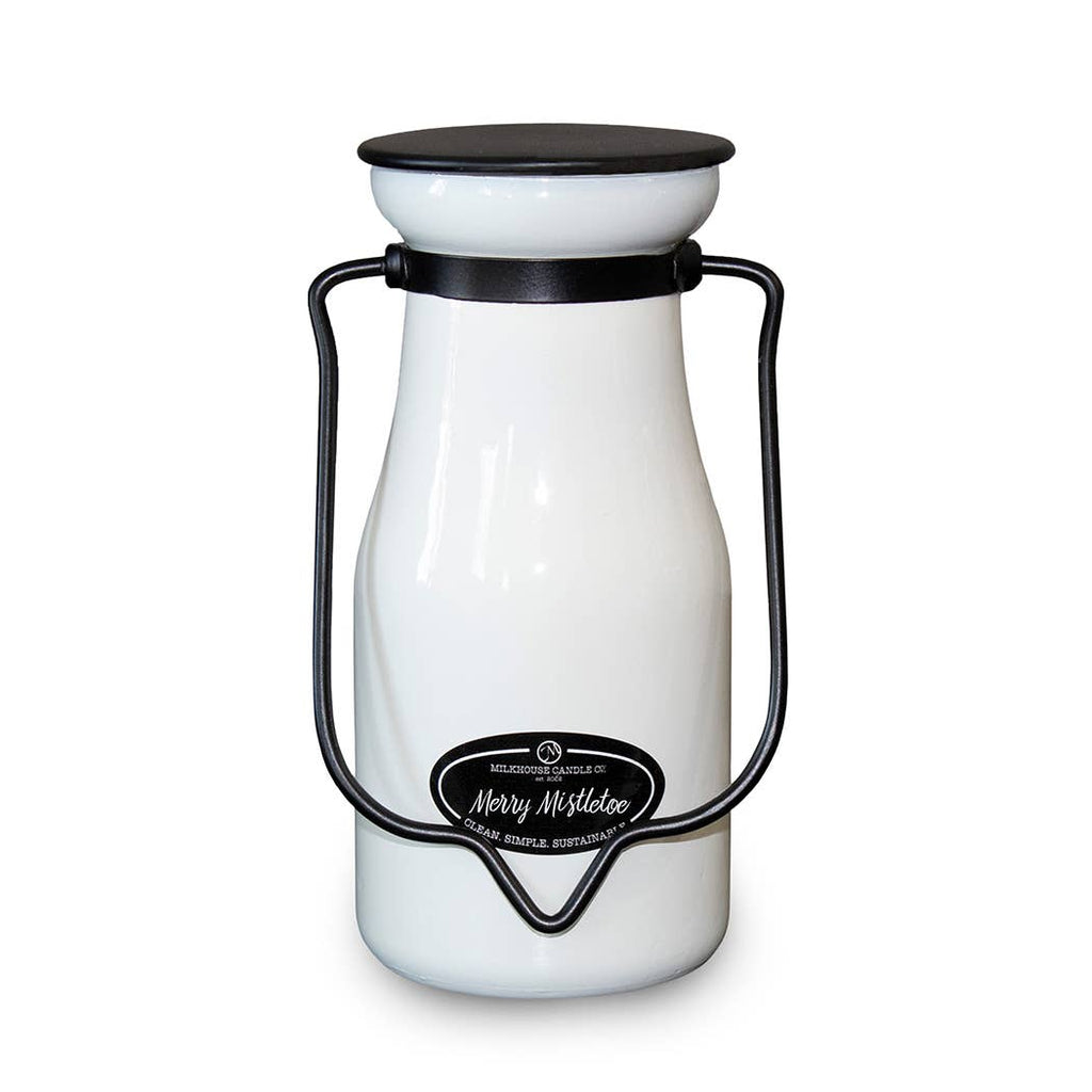 8 oz Milkbottle Candle: Merry Mistletoe