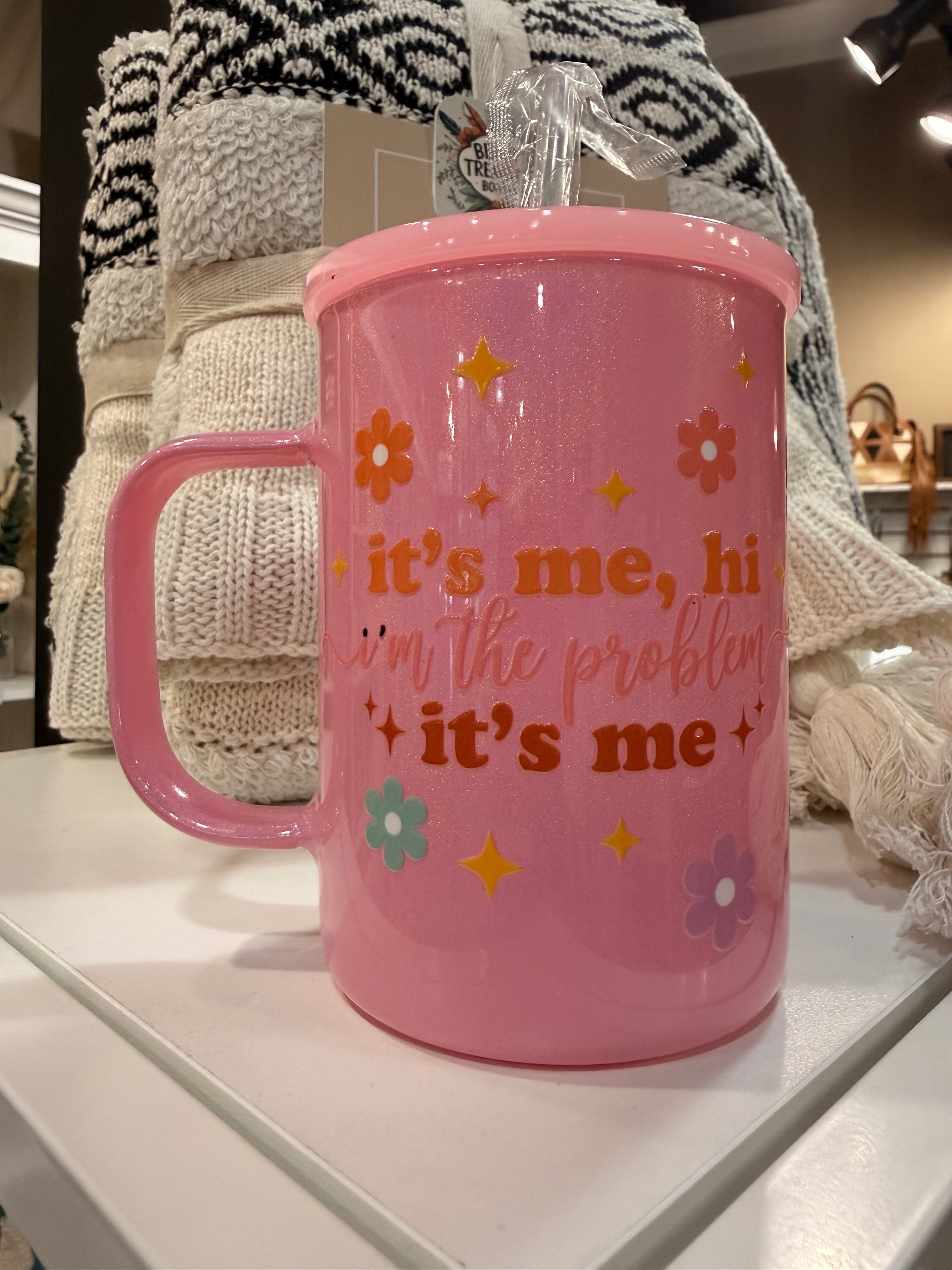 17 oz Glass Shimmer Mugs with Handle