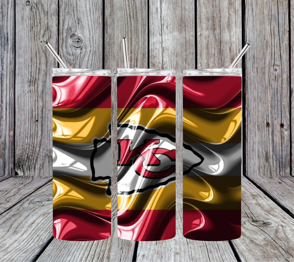 Chiefs Metal Wave 20 oz Skinny Tumbler