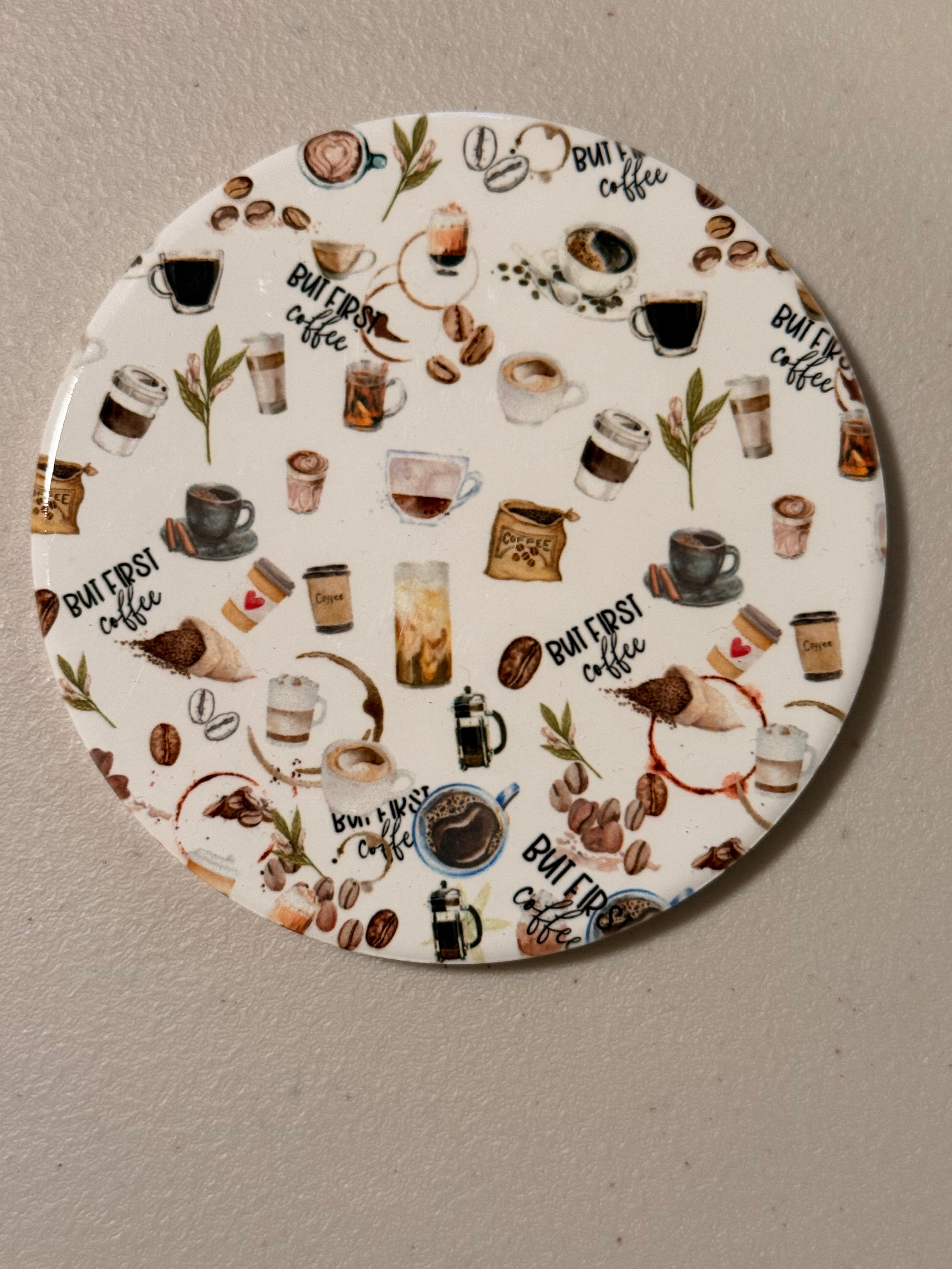 But First Coffee Ceramic Coasters