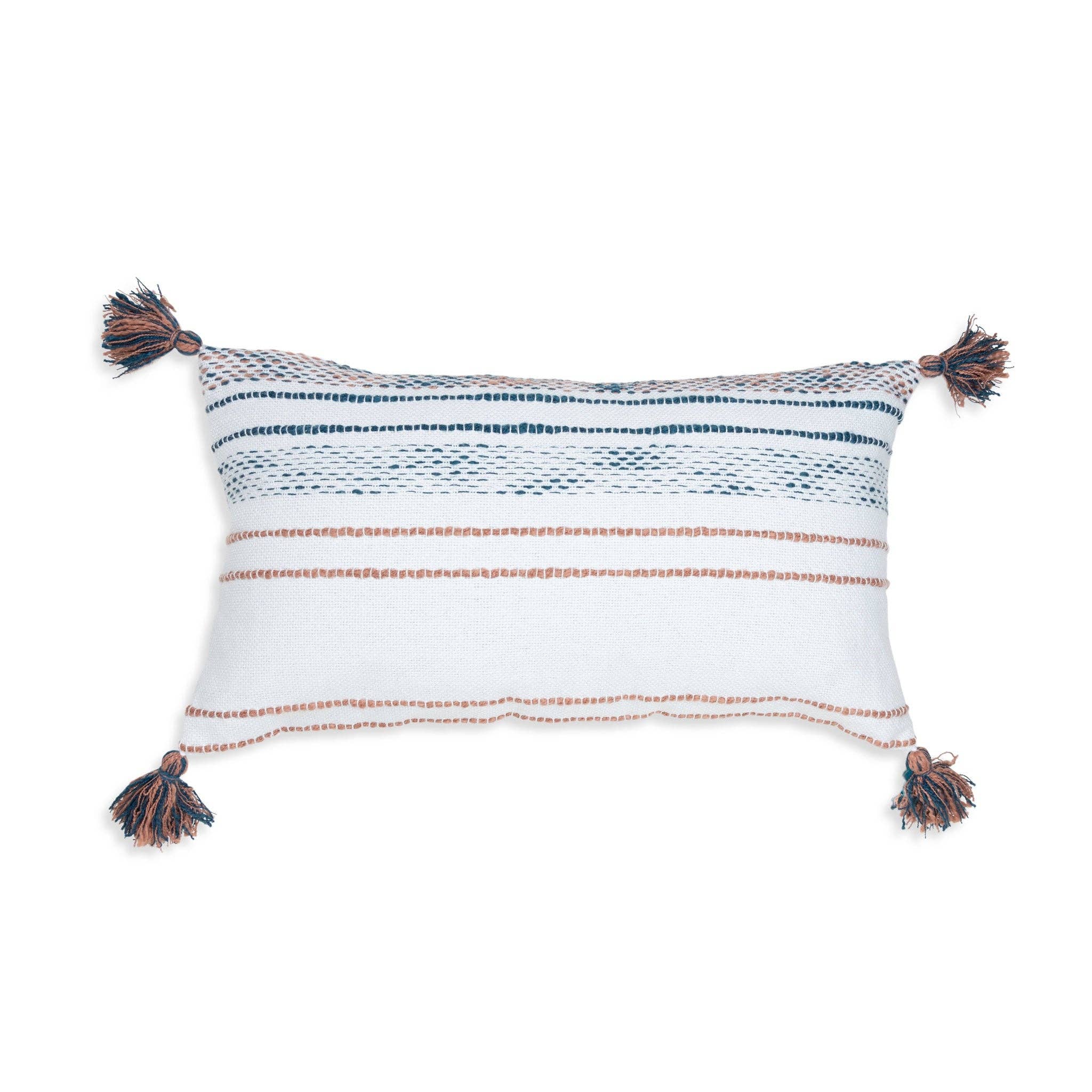 Tylanne 12X22" Handwoven Recycled Outdoor Throw Pillow
