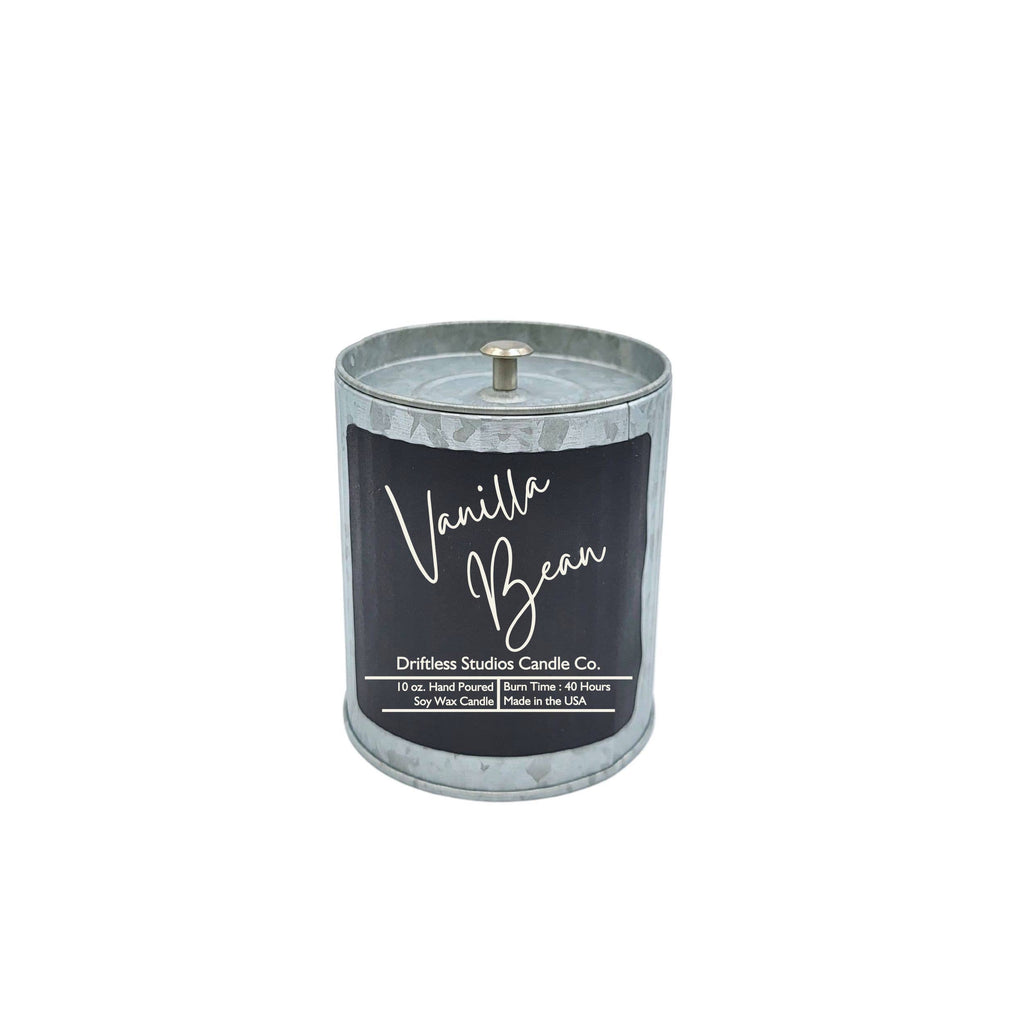 Vanilla Bean Scented Rustic Farmhouse Candles - Vintage Tin