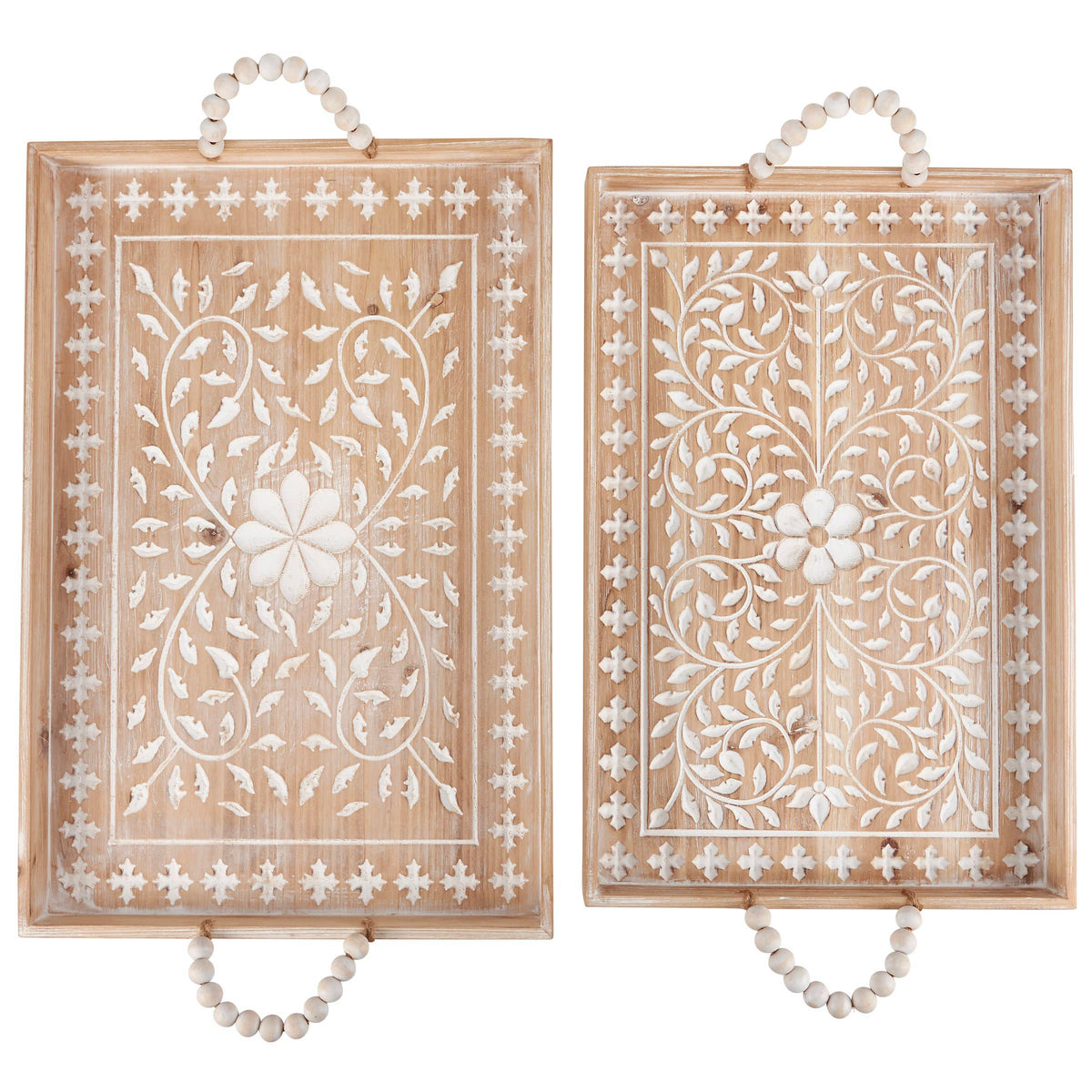 Floral Wooden Tray