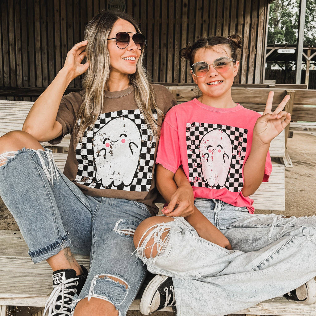 Checkered Ghost Graphic Tee