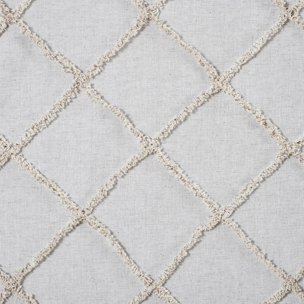 Frayed Lattice Oatmeal Pillow 20x20