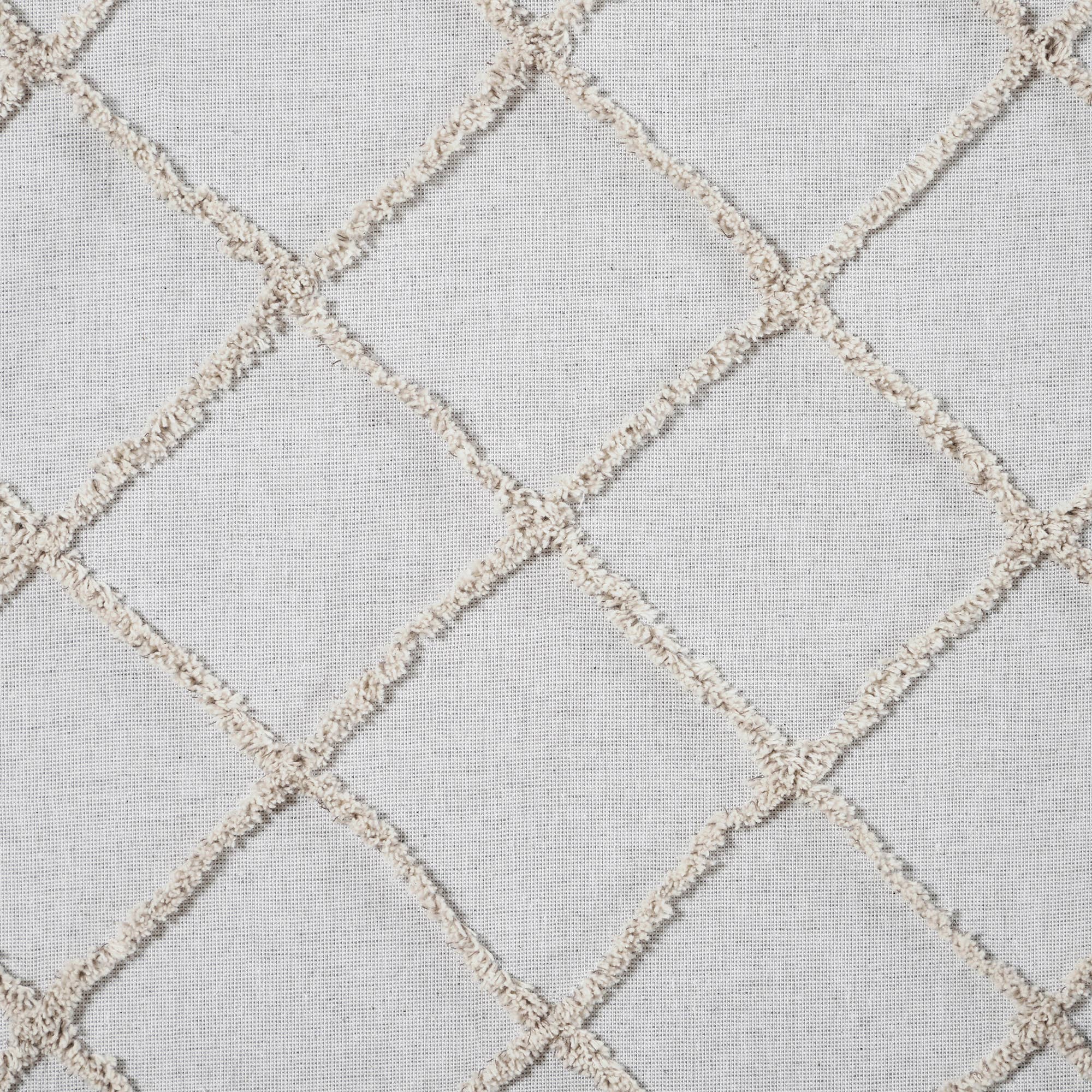Frayed Lattice Oatmeal Pillow 20x20
