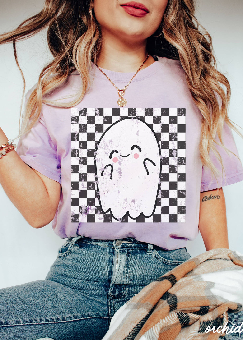 Checkered Ghost Graphic Tee