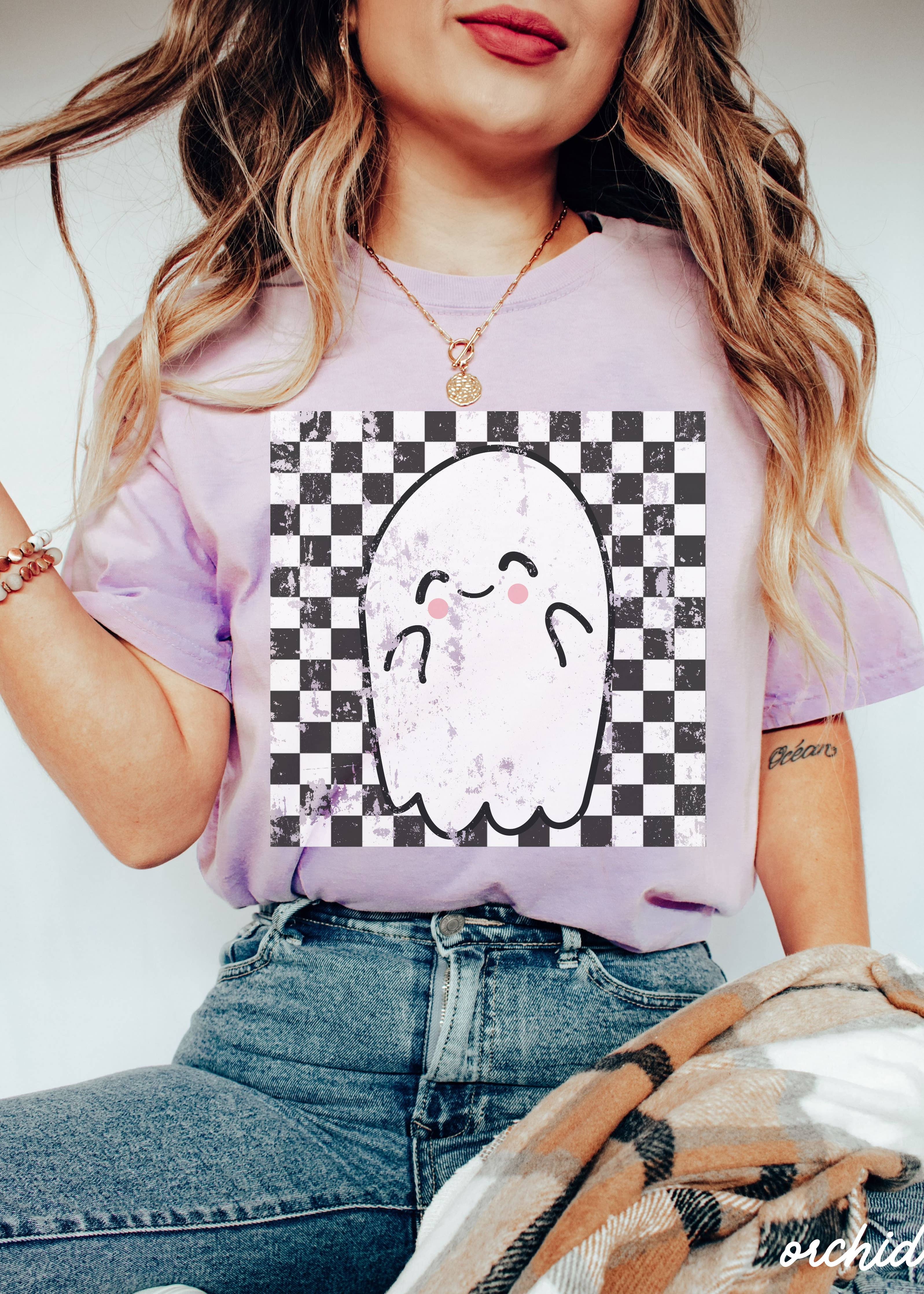 Checkered Ghost Graphic Tee