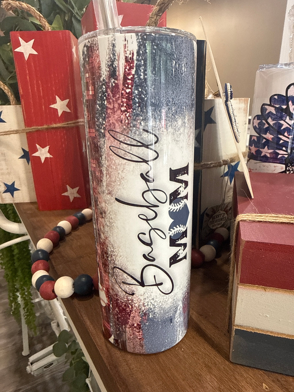 Baseball Mom 20oz Skinny Tumbler