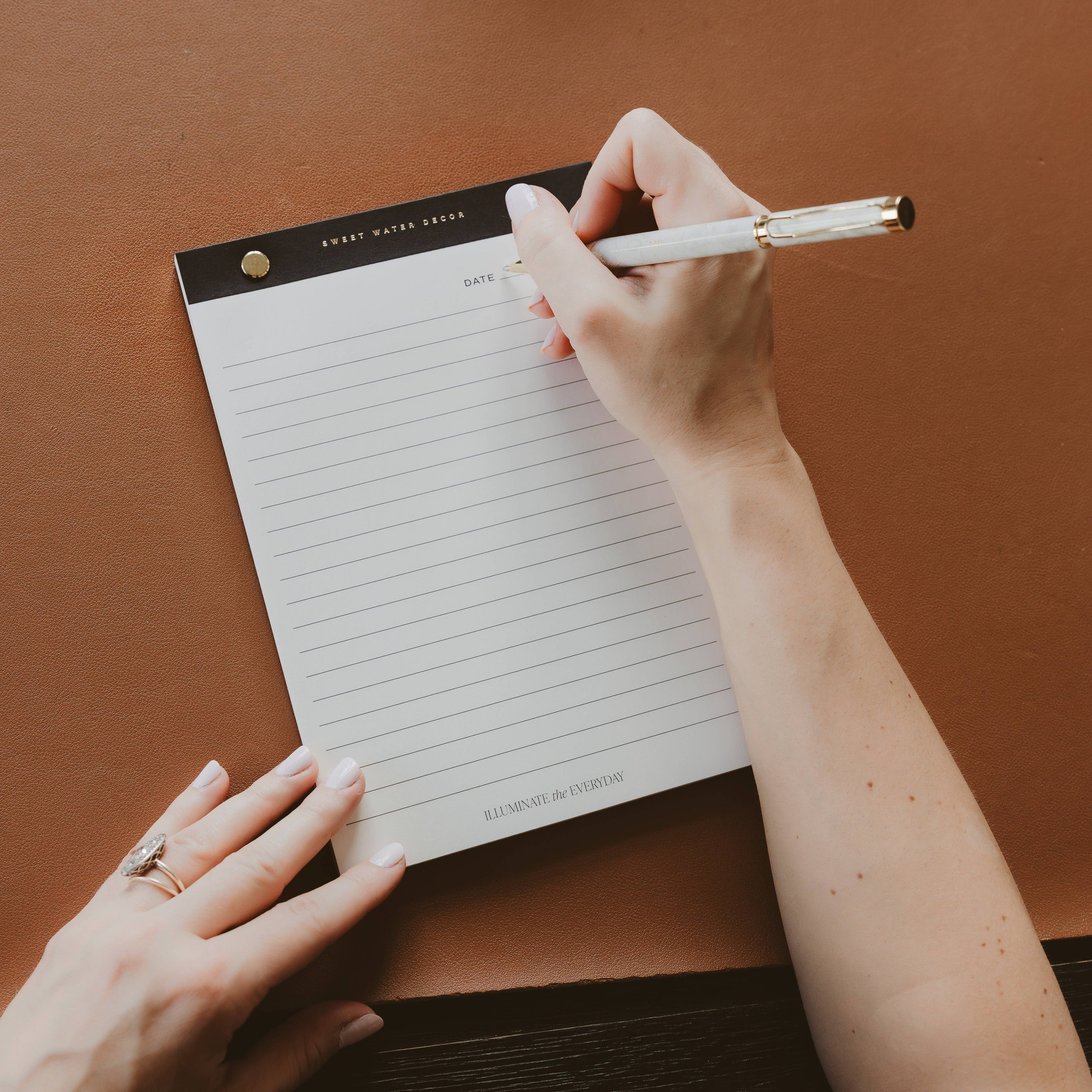 Gold Rivet Basic Notepad - Stationery & Gifts