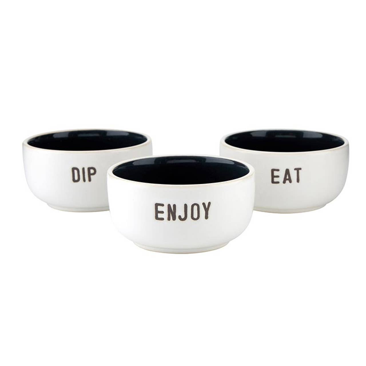 Eat Dip Enjoy Ceramic Dip Bowl Set - Face to Face