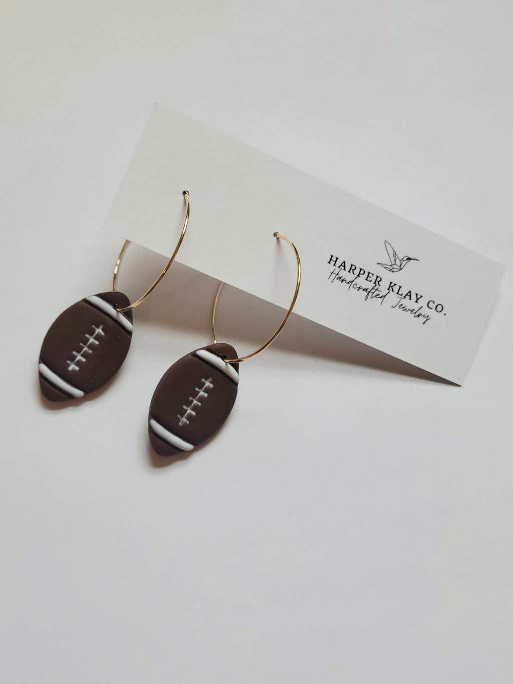 The Football Hoops- Fall Polymer Clay Earrings