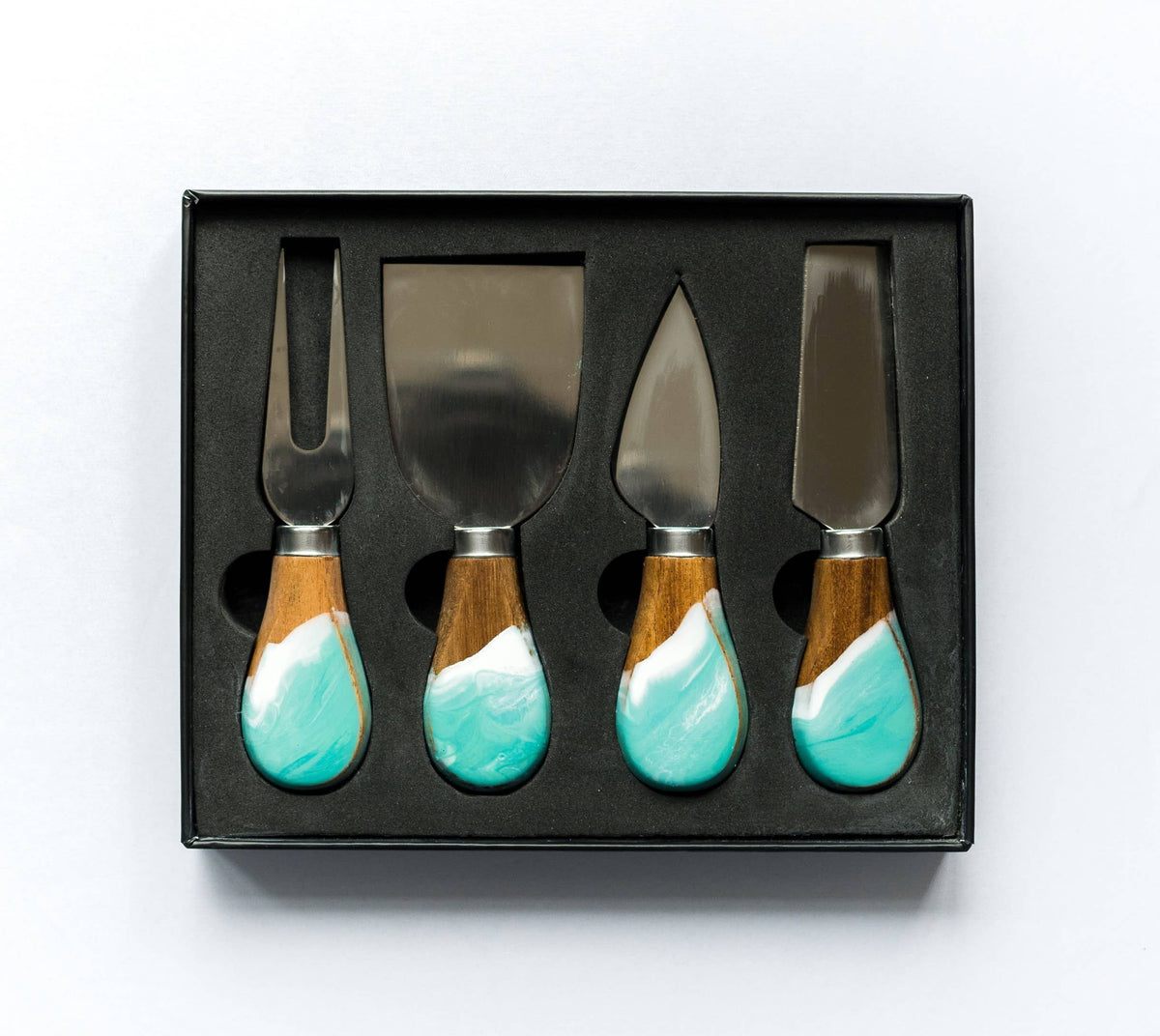 Resin Coated Cheese Knife Set - Set of 4