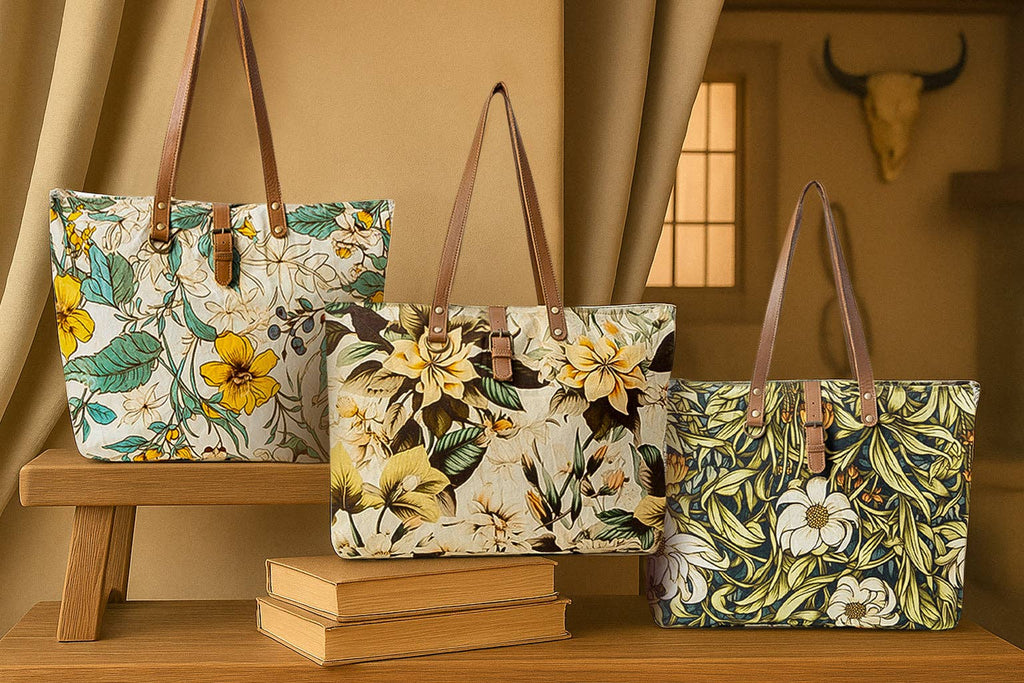 Lovely Florals Weekender Myra Bag In Light Green