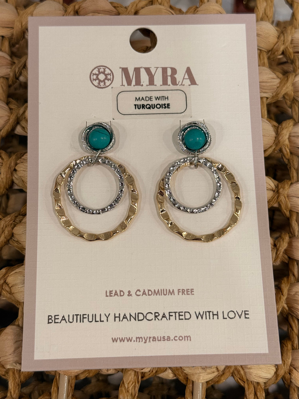 High Plains Halo Earrings in Saddle Blue Myra Bag
