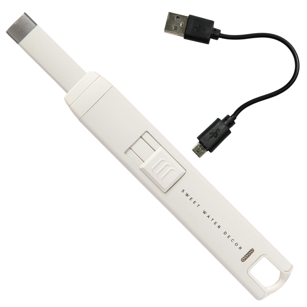 Slate White Large Rechargeable Electric Lighter