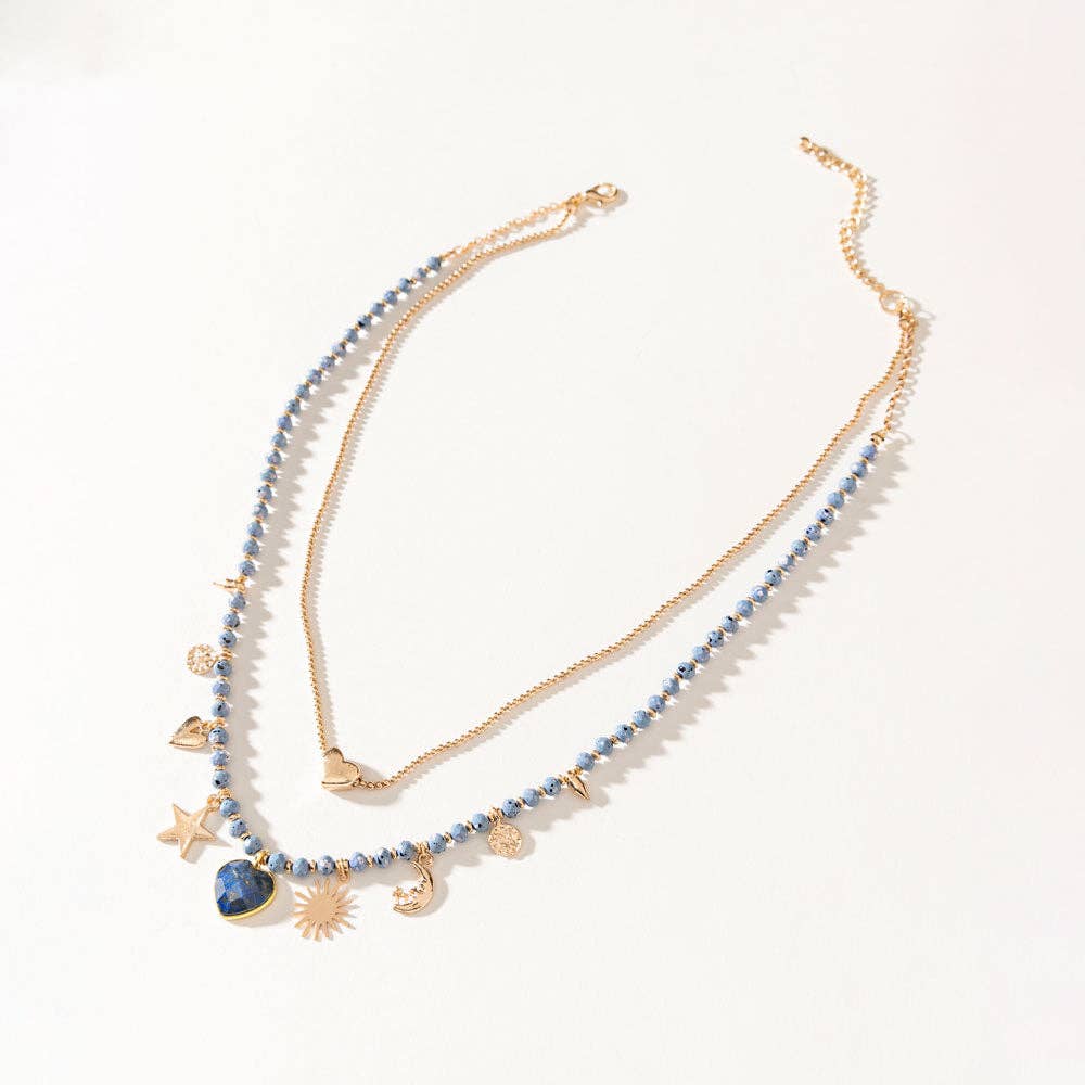 Celeste Charm Necklace in Desert Gold Myra Bag