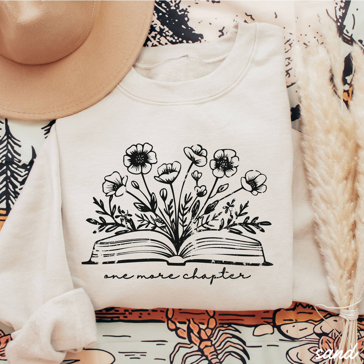 One More Chapter Floral Book Sweatshirt