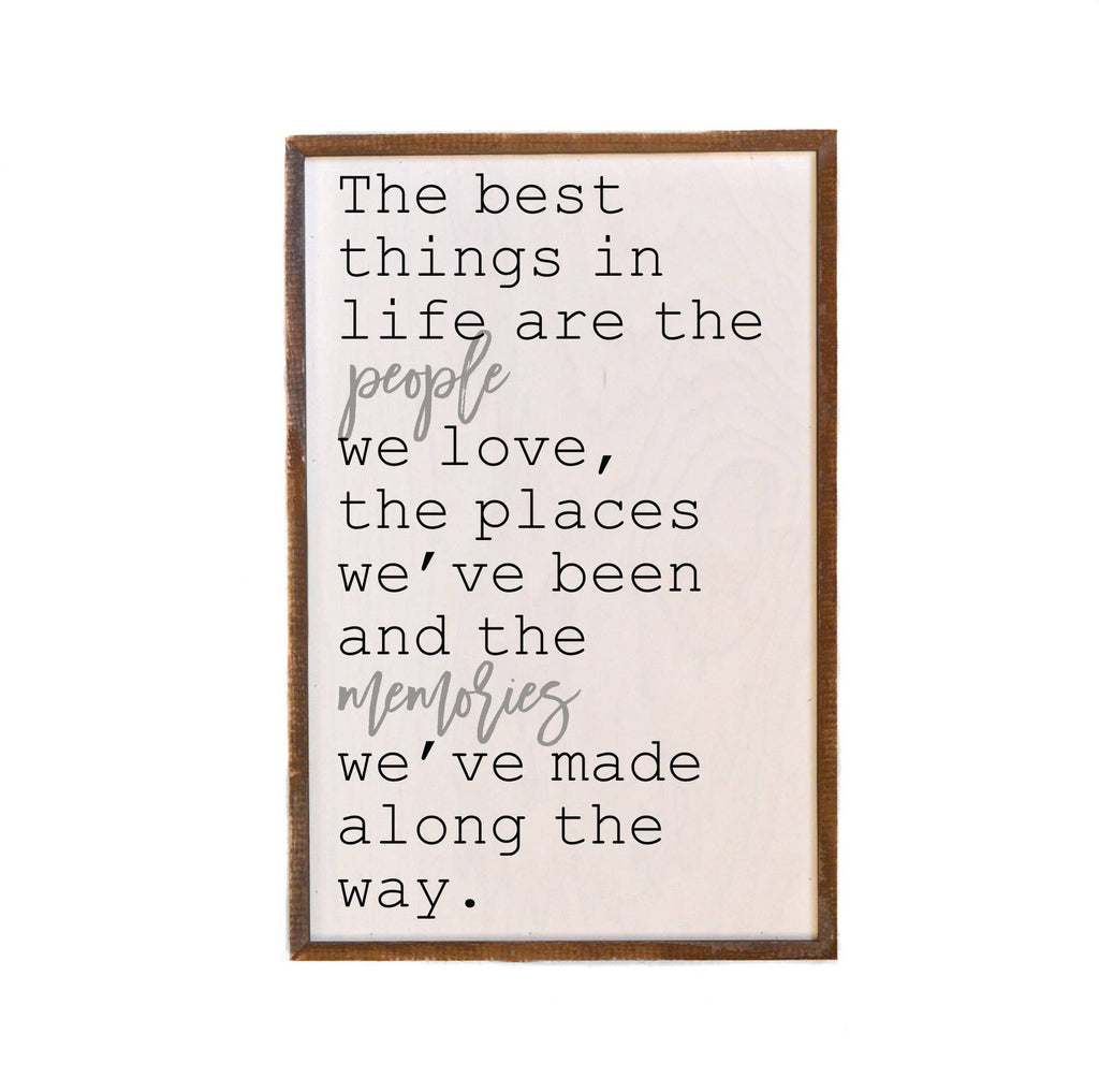 The Best Things In Life Rustic Wall Art Wood Sign - Home Decor