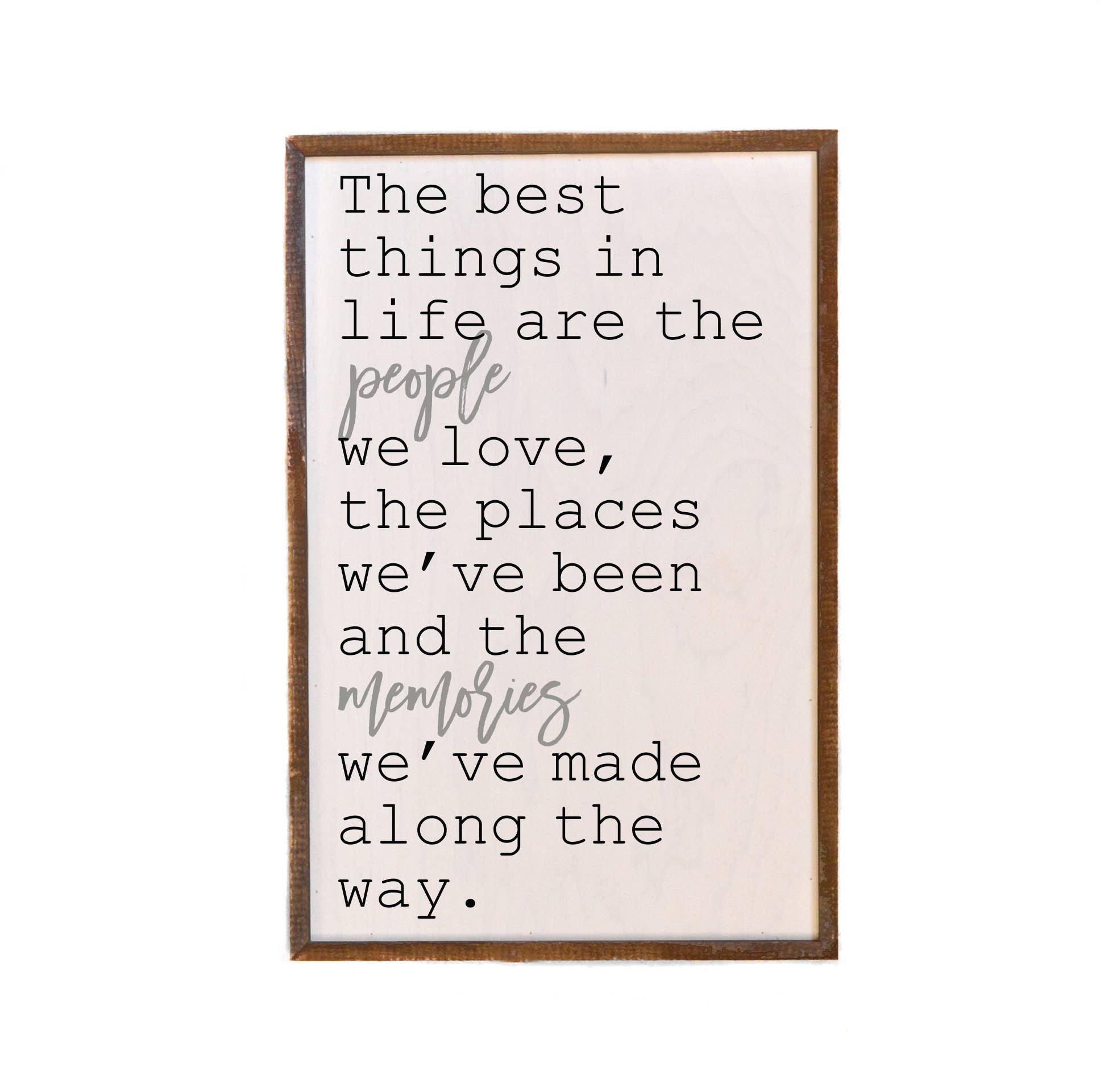 The Best Things In Life Rustic Wall Art Wood Sign - Home Decor