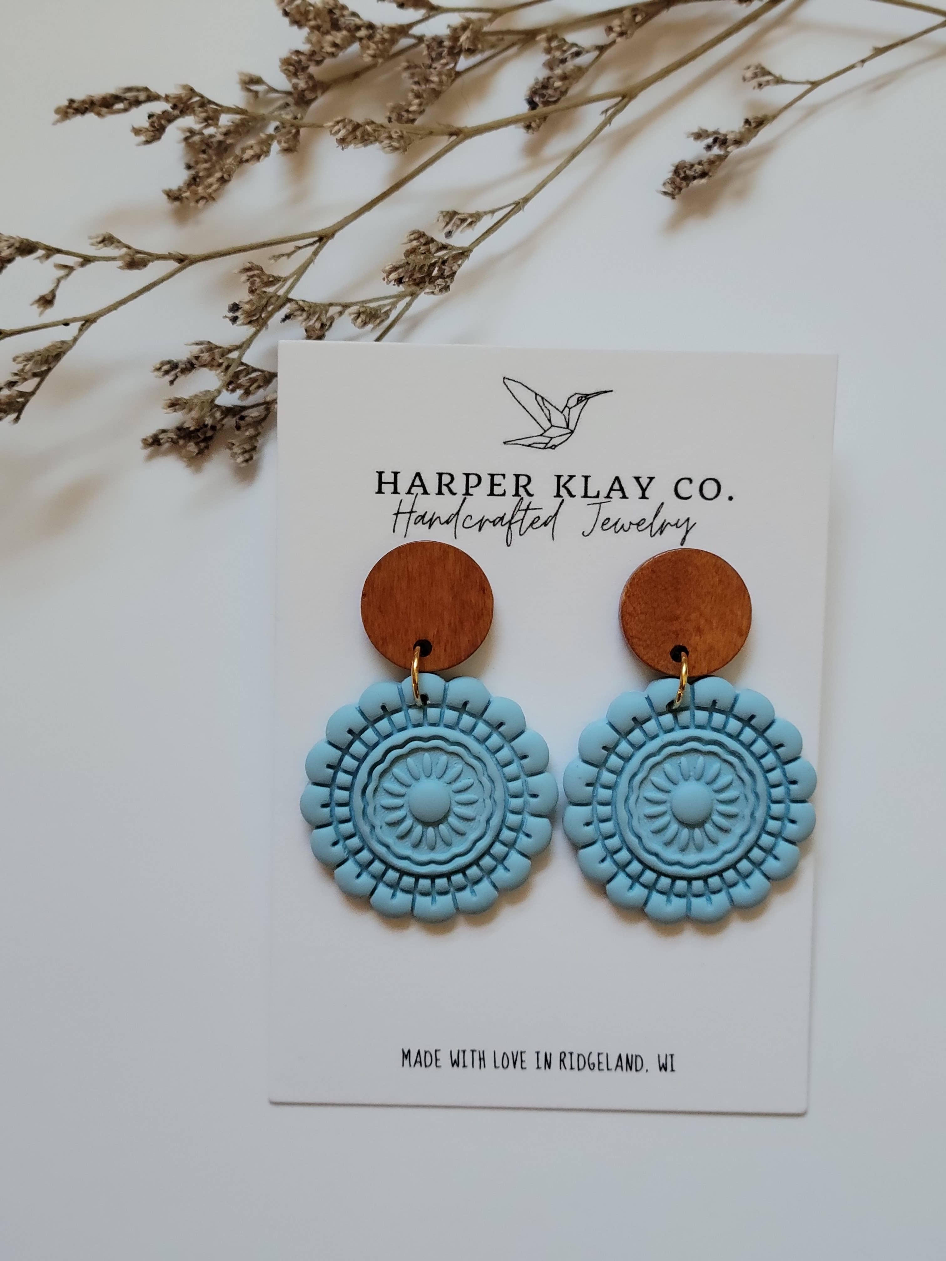 The Mandala Set- Polymer Clay Dangle Earrings