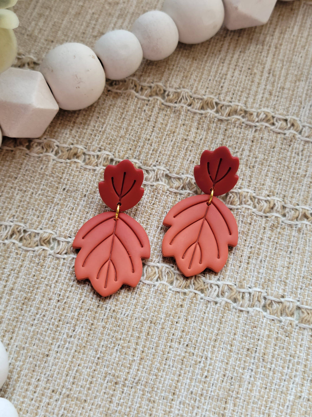 The Leaf Dangles - Polymer Clay Dangle Earrings