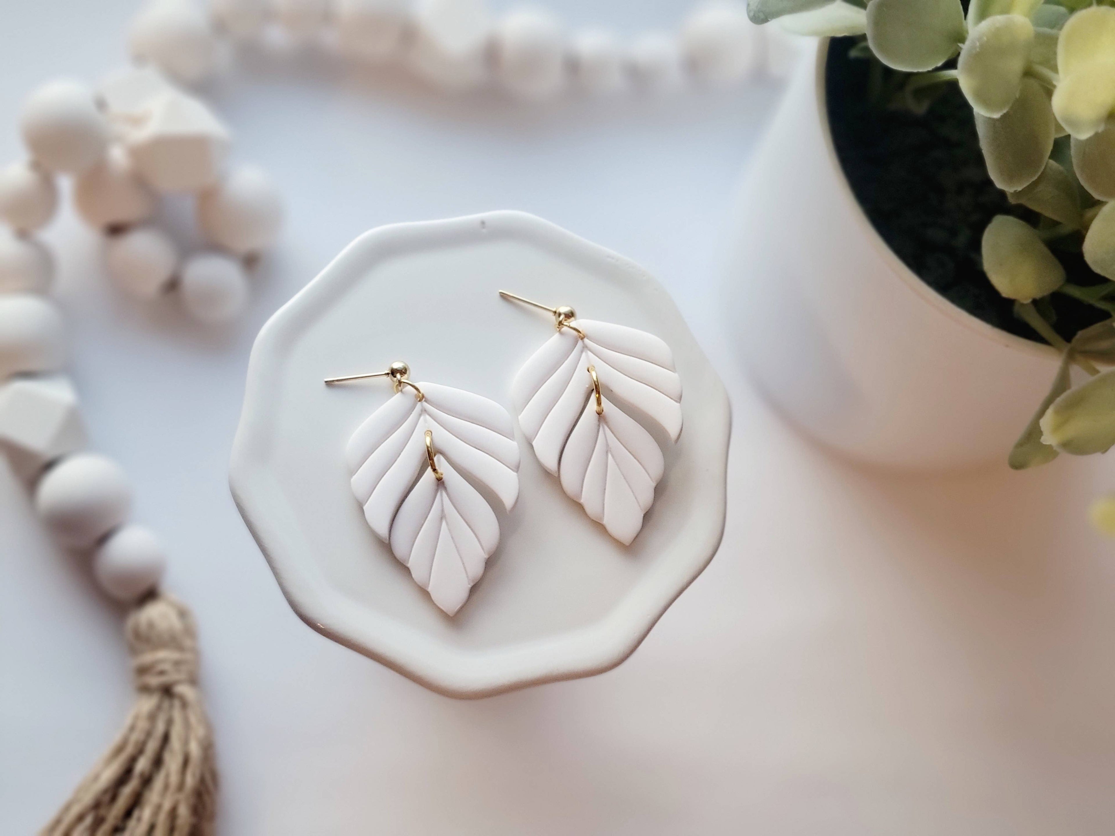 The Foliage Set- Polymer Clay Dangle Earrings