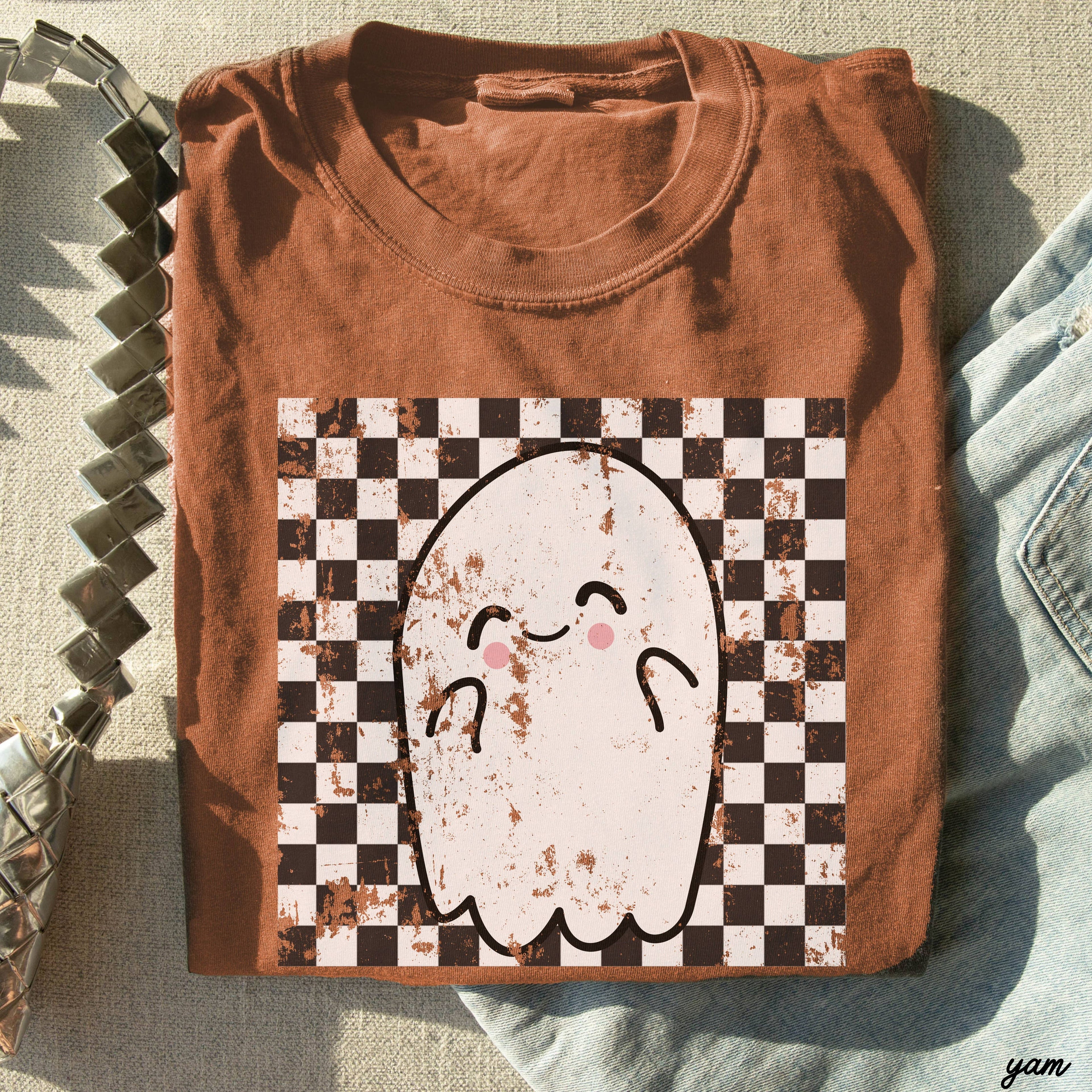 Checkered Ghost Graphic Tee