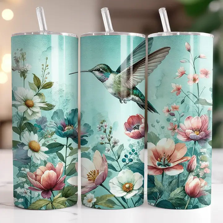Spring Hummingbird 20oz Skinny Tumbler
