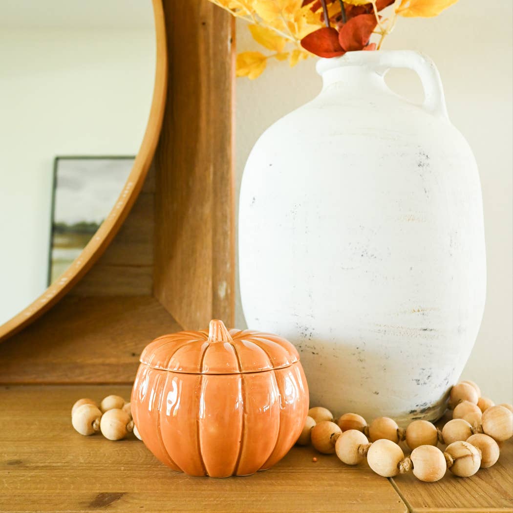 Fall Ceramic Pumpkin 16 oz: Brown Butter Pumpkin Candle