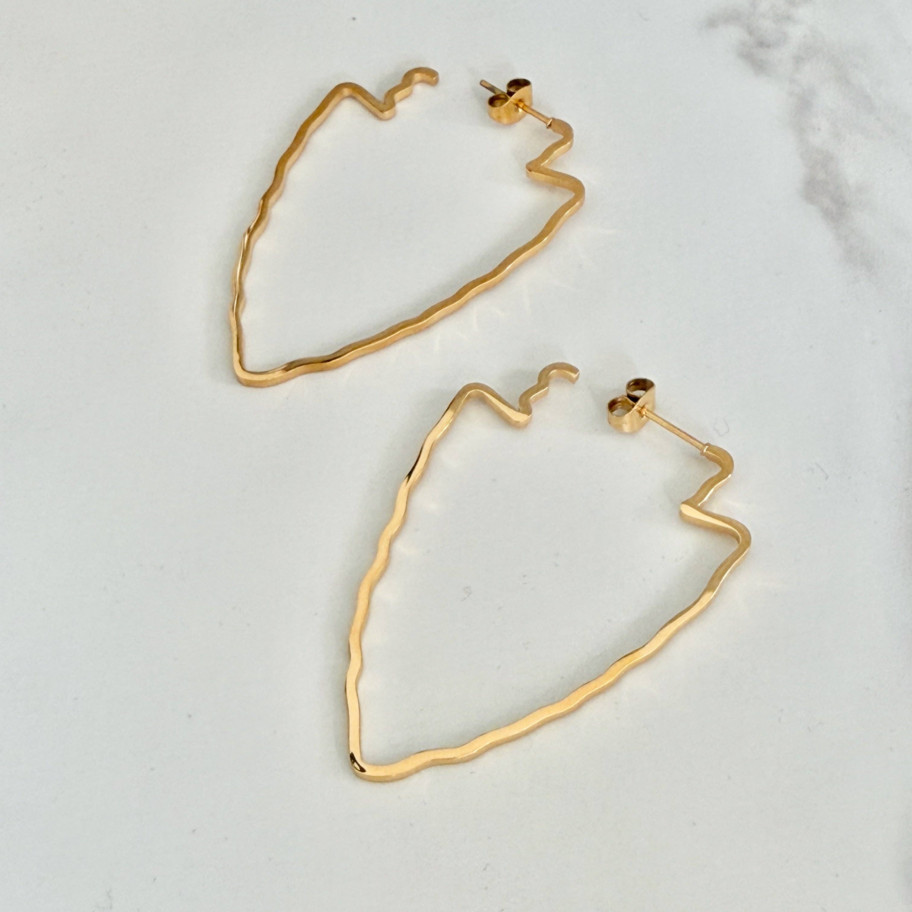 Arrowhead Hoop Earrings