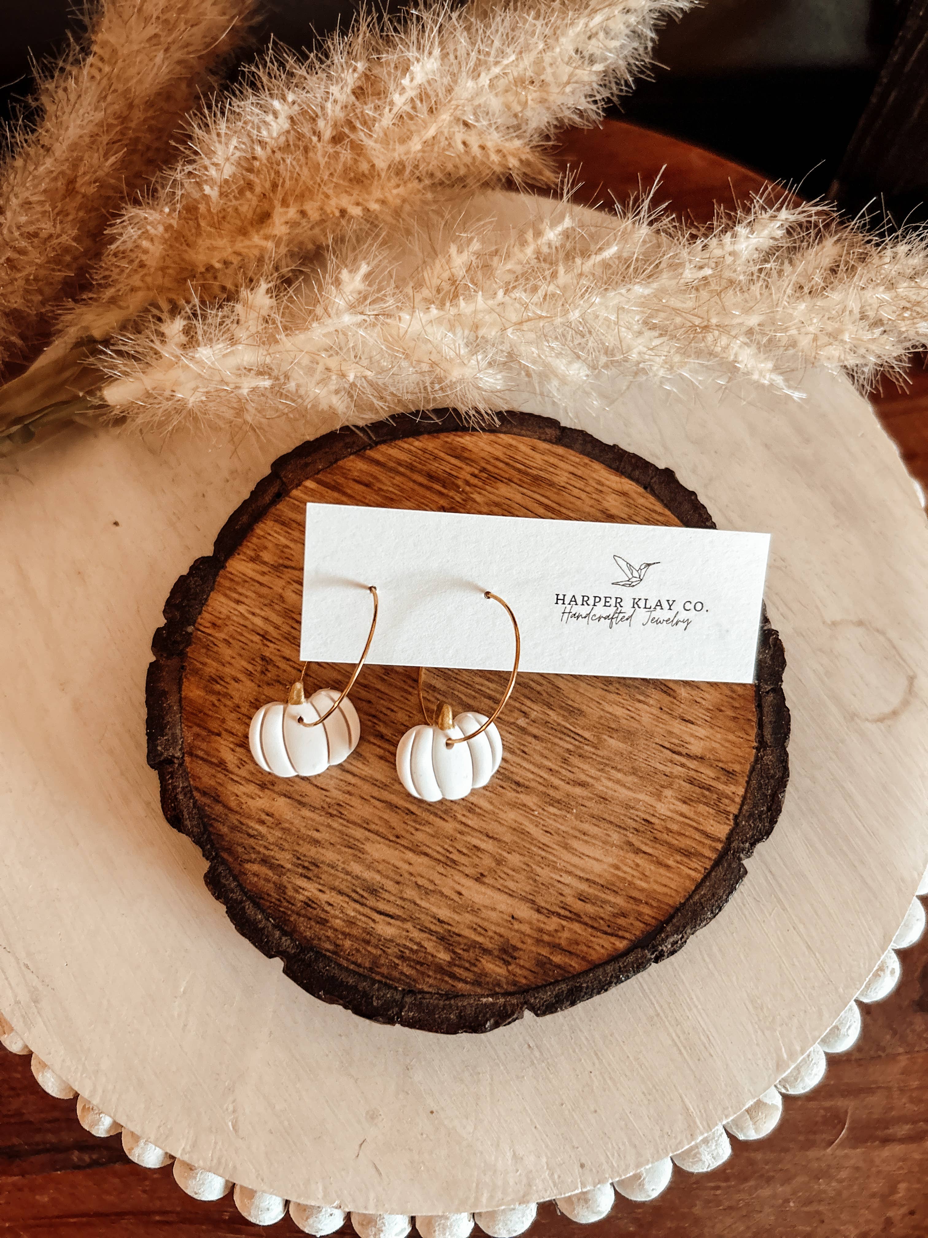 The Lil' Pumpkins Set-Polymer Clay Hoop Earrings