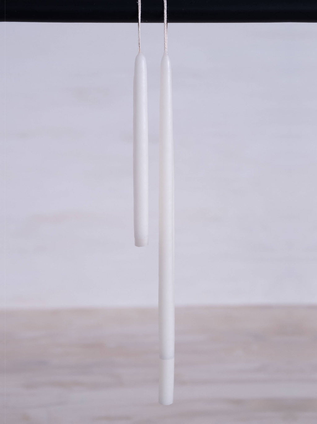 Skinny Tapered Candles - Shell White