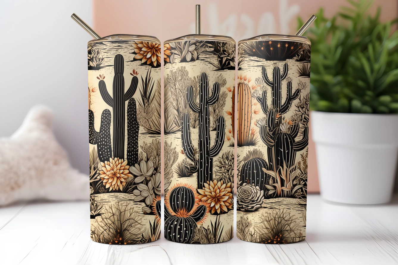 Vintage Cactus 20oz Skinny Tumbler