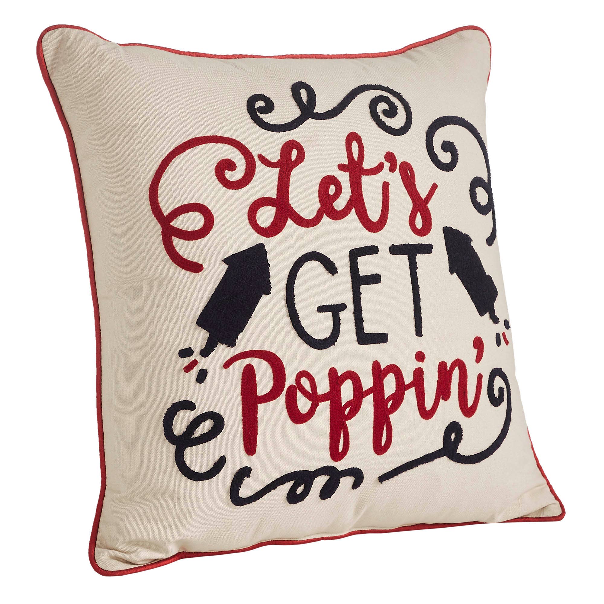 Let's Get Poppin 4th of July Pillow 18x18