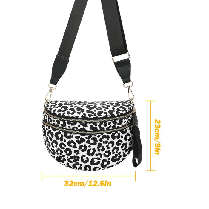Nylon Waterproof Multi-Compartment Crossbody Bag
