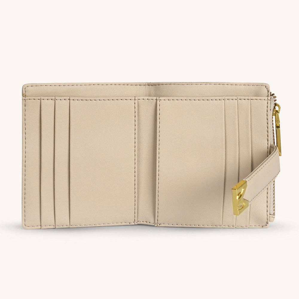 Mira & Moss Regina Compact Wallet - Light Taupe
