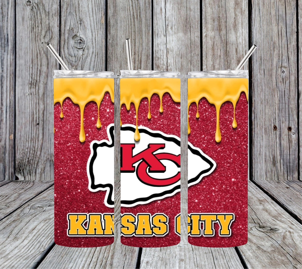 Chiefs Gold Drip 20 oz Skinny Tumbler