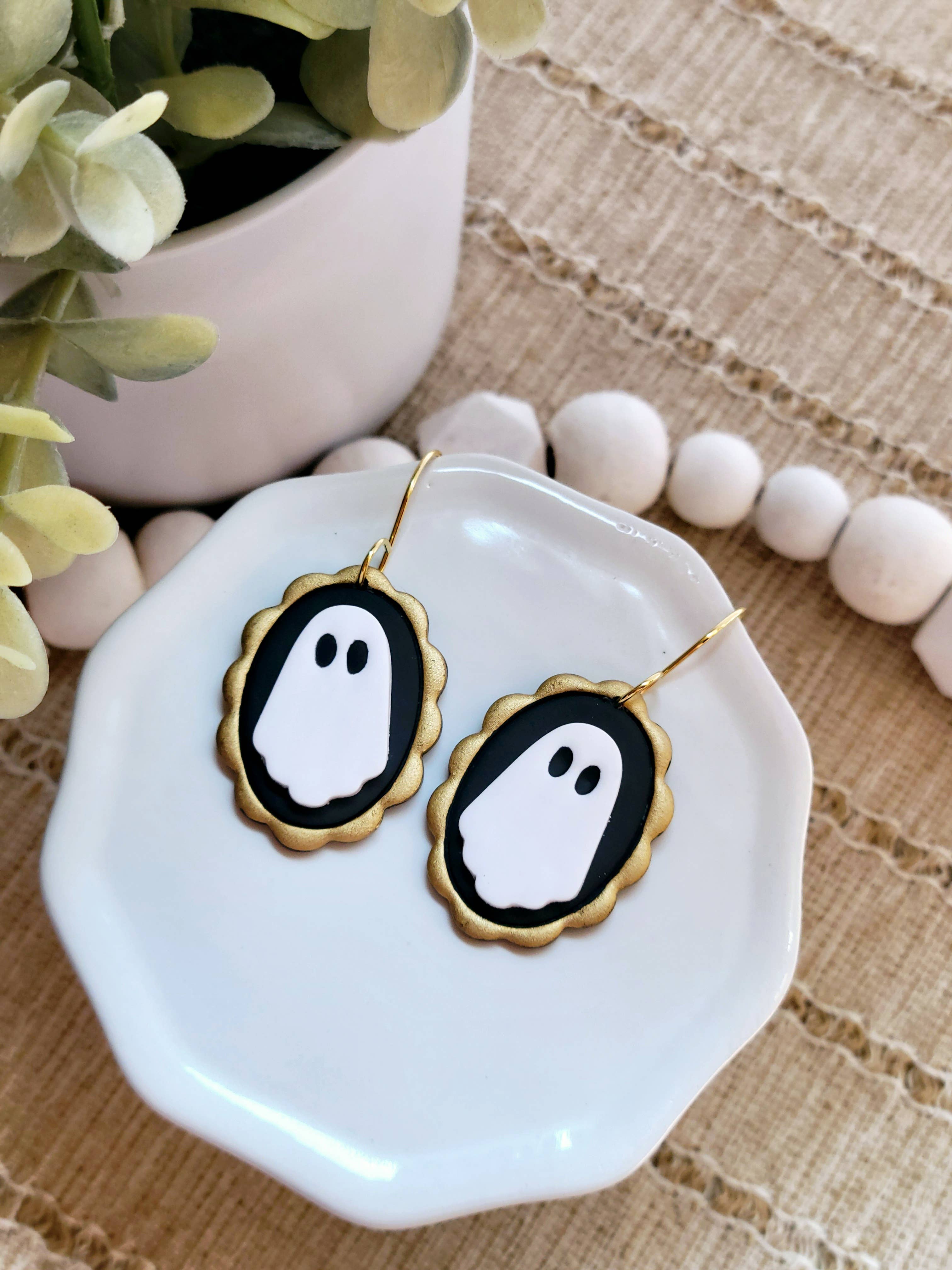 The Ghost Frame Set-Polymer Clay Dangle Earrings